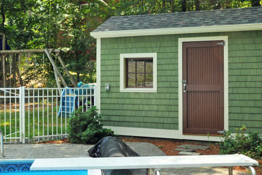 Prefabricated composite and recycled-content outdoor storage buildings retailers comparison: Lowe's vs Sam's Club